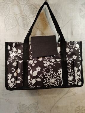 thirty-one Black and White Floral Shoulder Bag